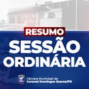 Sessão Ordinária, realizada em 09 de setembro. 